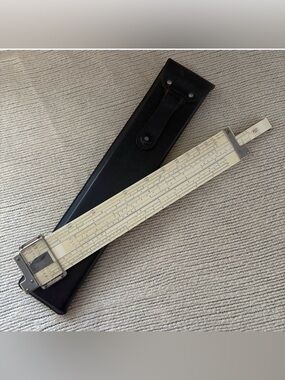 Vintage POST 407790 Slide Rule with Case